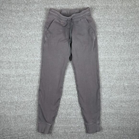 Lululemon Ready To Fleece Jogger Womens 4 Gray Pants Cozy Pima Cotton Drawstring - Picture 1 of 9